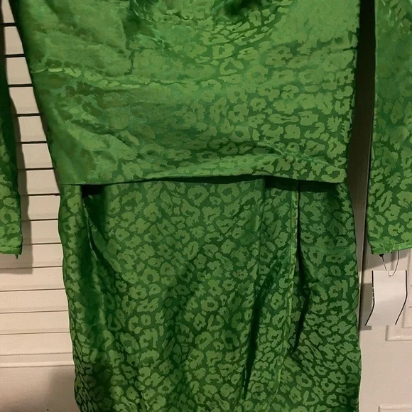Dundas leopard mini satin dress.
